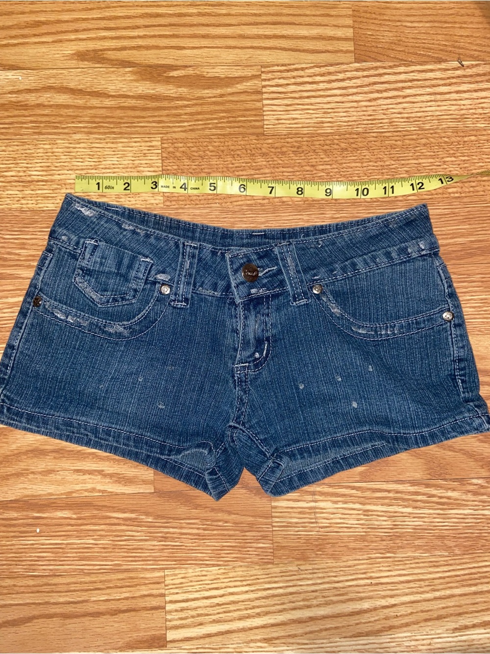 Vintage Kids Dark Blue Denim Shorts - Classic Cut